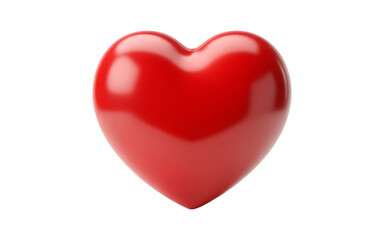 Fototapeta premium Red heart isolated on transparent background