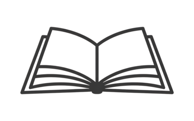 Open book isolated on transparent background