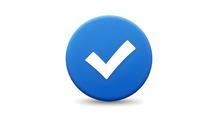 Checkmark icon on blue round background
