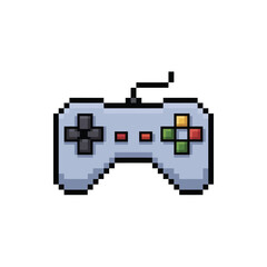 Fototapeta premium Pixelated Game Controller Art Classic Gaming Nostalgia Retro Style Console Controller Digital Art Design