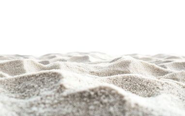 Obraz premium Beach white sand isolated on white background, png