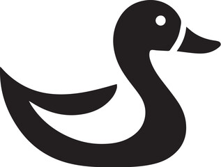 Duck icon silhouette vector art illustration on a white background.
