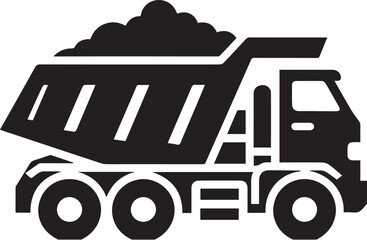 Dump truck illustration icon