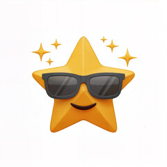 Cool 3D Star Wearing Sunglasses