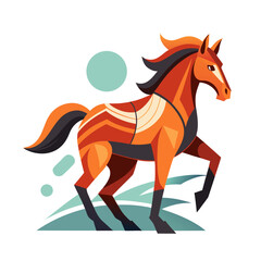 vector illustration of a horse