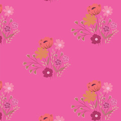 Vector flowers seamless pattern, line illustration, pencil drawing. Black and white floral pattern with flowers. Line art illustration. Floral pattern for invitations, wallpapers, print gift wra