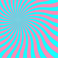 Vector comic book template with curved rays. Vintage pink and blue background for superhero comic book posters. Background for a superhero comic book in pop art style. Vector EPS 10.