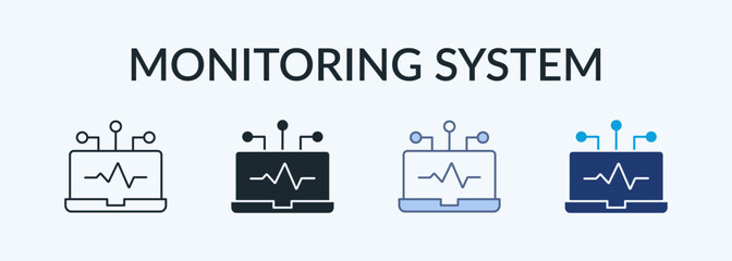 Monitoring System Multiple Style Icon Collection