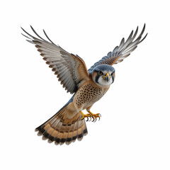 Obraz premium American Kestrel In Flight Wings Spread Isolated Transparent Background Bird