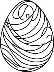 Easter egg simple line icon