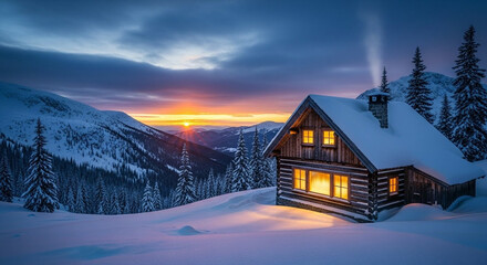 Snowy Mountain Cabin