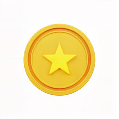 Golden Star Coin Icon