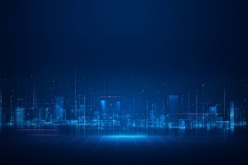 Fototapeta premium Futuristic Digital Cityscape