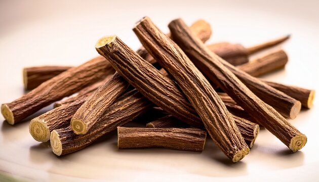 dried organic licorice root sticks a natural ayurveda healing remedy
