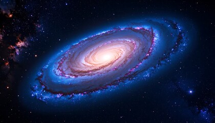 Fototapeta premium Spiral galaxy in deep space (1)