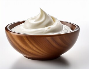 cream bowl isolated on white background