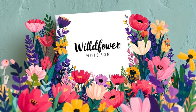 Floral notecard design