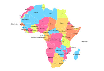 Physical Vector Map of Africa with Major Rivers & Borders | Topographic Asset for Education & Environmental Reports