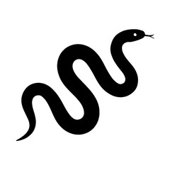 Fototapeta premium Design a black silhouette of a San Francisco Garter Snake white background clean vector shape