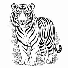 Obraz premium tiger on white background