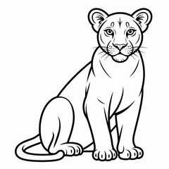 lion, cub, lioness, wildcat, feline, bigcat, jungle, safari, animal, wildlife, predator, nature, zoo, majestic, paws, whiskers, tail, fur, ears, eyes, strong, sketch, lineart, blackwhite, drawing, out