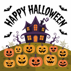 halloween background with pumpkin