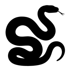 Fototapeta premium Design a black silhouette of a Titanoboa white background clean vector shape
