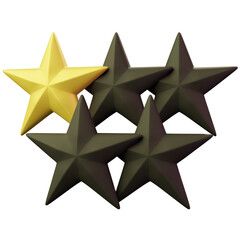 gold star isolated on white background