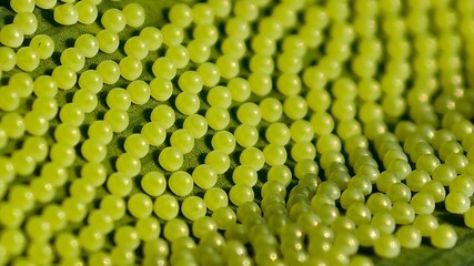 light green worm's eggs.
