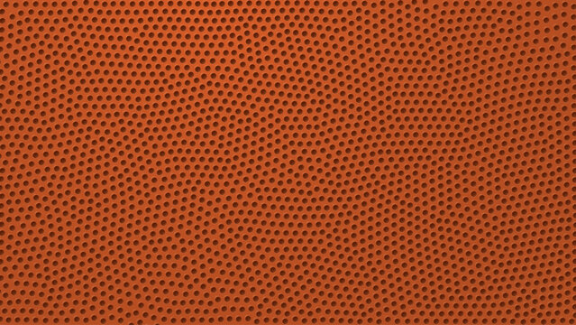 Basketball Ball Realistic Leather Texture with Bumps Pattern Background. Orange Rubber Pebbles Grain Dots Texture. Sports Theme Banner Backdrop. Vector Illustration.