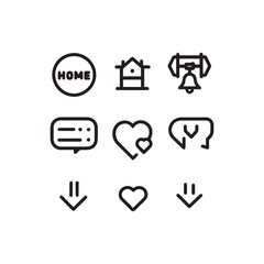 Clean Outline Icons Collection for UI 
