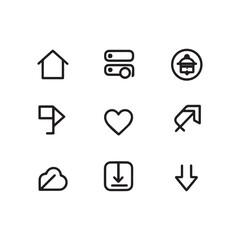 Clean Outline Icons Collection for UI 