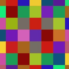 Vibrant mosaic pattern with retro color blocks for playful design projects and eye-catching backgrounds
