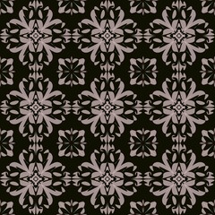 Elegant damask pattern in charcoal and mauve for sophisticated backgrounds and design projects