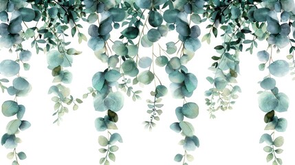 Eucalyptus Wreath on White Background Natural Minimalistic Botanical Design. Concept Botanical Design, Eucalyptus Wreath, Minimalistic, White Background