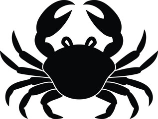 Crab Silhouette Vector Art Illustration