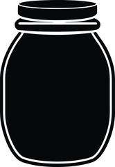 Honey Jar Silhouette Vector Art Illustration