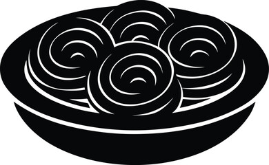 Jalebi Silhouette Vector Art Illustration