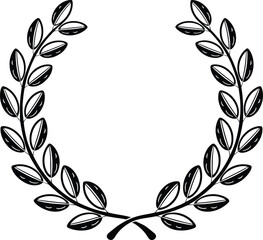 Laurel Wreath Vector Illustration,  Award Symbol Design