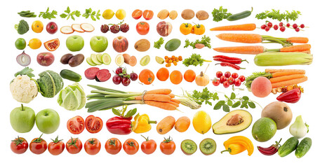 Colorful assortment of fresh fruits and vegetables for healthy eating and vibrant culinary inspiration