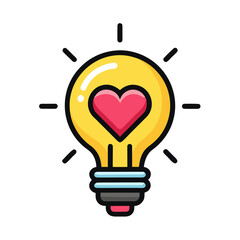 heart shaped light bulb