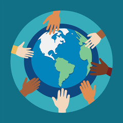 hands holding the earth