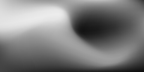 Black dark gray silver white wave abstract background for design. Light wave, wavy line. Ombre gradient. Noise rough grungy grain brushed metal metallic effect.eps10. modern