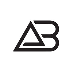 Modern AB Lettermark Logo Design
