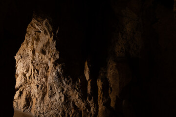 Natural underground dolomite formations in the Bozkov Dolomite Caves (Bozkovske dolomitove jeskyne), a protected site in the Czech Republic