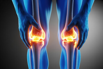 Knee Pain Relief and Joint Health A Medical Illustration of Inflammation and Arthritis Treatment Concept