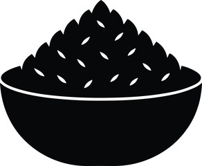 sticky rice silhouette vector art illustration