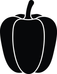 stuffed bell pepper silhouette vector art illustration