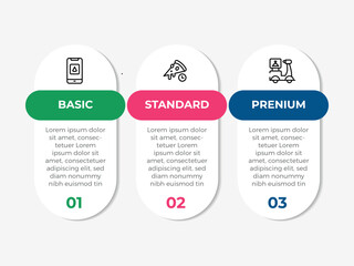 Business infographic design template with 3 options, steps or processes. Can be used for workflow layout, diagram, annual report, web design