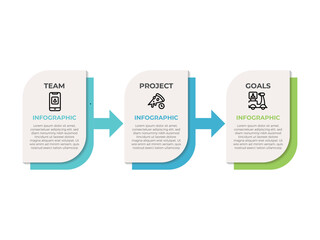 Business infographic design template with 3 options, steps or processes. Can be used for workflow layout, diagram, annual report, web design